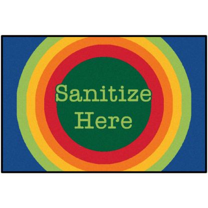 Picture of Carpets for Kids KID$Value Rugs Rainbow Dot Sanitize Activity Rug, 3ft x 4 1/2ft , Multicolor