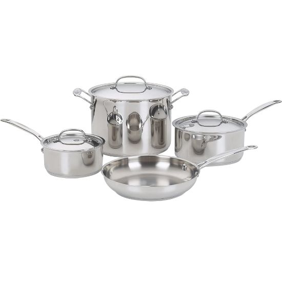 Picture of Cuisinart Chefs Classic 7-Piece Stainless Steel Set, Silver