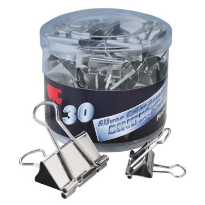 Picture of OIC Assorted Binder Clips, Assorted Sizes, Silver, Pack Of 30