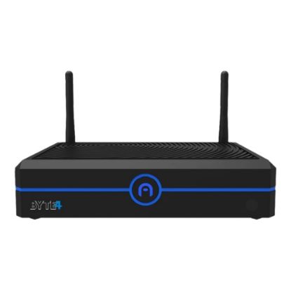 Picture of Azulle Byte4 Pro - Mini PC - - RAM 4 GB - SSD - eMMC 64 GB - UHD Graphics - GigE - WLAN: 802.11a/b/g/n/ac, Bluetooth 4.2 - Win 11 Pro - monitor: none - with Logitech Keyboard and Camera