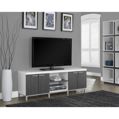 Picture of Monarch Specialties Two Tone TV Stand For TVs Up To 60in, Gray/White