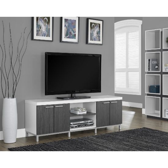 Picture of Monarch Specialties Two Tone TV Stand For TVs Up To 60in, Gray/White