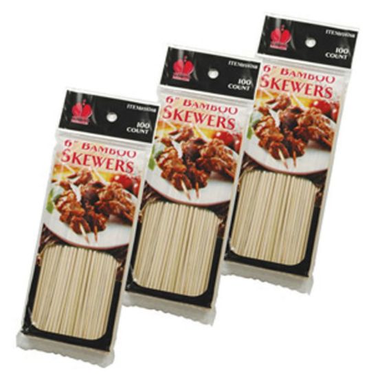 Picture of Primeware Bamboo Skewers, 6in, Natural, Carton Of 1,500