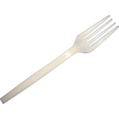 Picture of Primeware ECO Disposable Utensils, Forks, Tan, Case Of 1,000