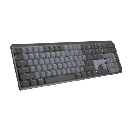 Picture of Logitech MX Mechanical Wireless Illuminated Performance Keyboard (Clicky) (Graphite) - Wireless Connectivity - Bluetooth/RF - 32.81 ft - ChromeOS - PC, Mac - Mechanical/MX Keyswitch - Graphite