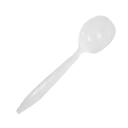 Picture of Goldmax Medium-Weight Flexible Plastic Utensils, Soup Spoons, White, Case Of 1,000