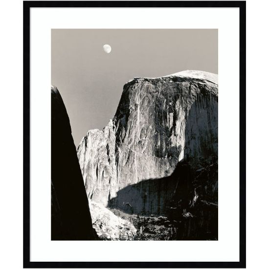 Picture of Amanti Art Moon Over Half Dome by Ansel Adams Wood Framed Wall Art Print, 28inW x 33inH, Black