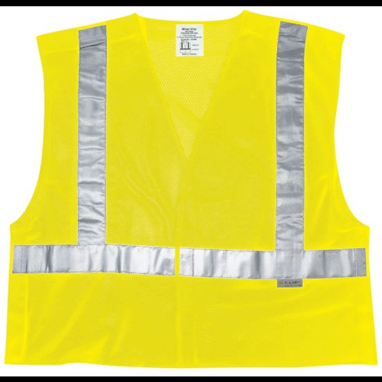 Picture of Luminator Class II Tear-Away Safety Vests, Medium, Fluorescent Lime