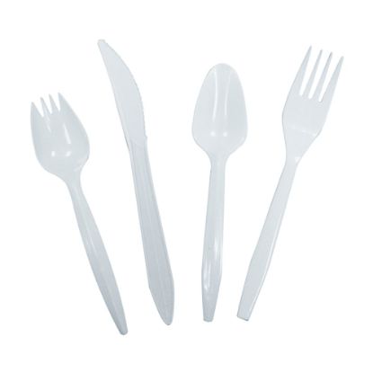 Picture of Goldmax Medium-Weight Flexible Plastic Utensils, Knives, White, Case Of 1,000