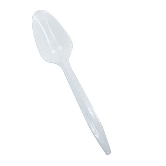 Picture of Goldmax Medium-Weight Flexible Plastic Utensils, Spoons, White, Case Of 1,000