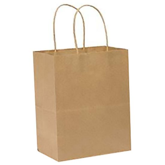 Picture of Duro Bag Novolex Paper Shopping Bags, 10 1/4inH x 8inW x 4 1/2inD, Kraft, Carton Of 250