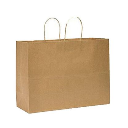 Picture of Duro Bag Novolex Paper Shopping Bags, 12inH x 16inW x 6inD, Kraft, Carton Of 250