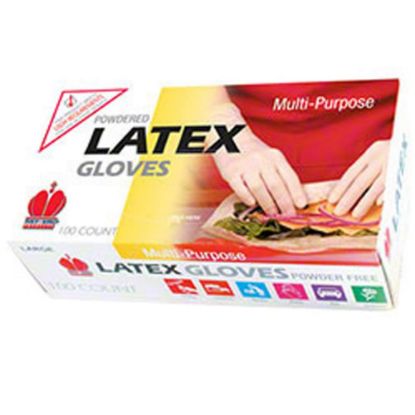 Picture of Goldmax Powder-Free Latex Gloves, Large, Natural, Case Of 1,000