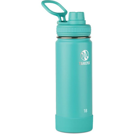 Picture of Takeya Actives Spout Reusable Water Bottle, 18 Oz, Teal