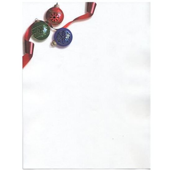 Picture of JAM Paper Holiday Paper, Letter Size, Ornaments, Pack Of 100