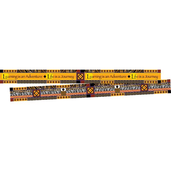 Picture of Barker Creek Double-Sided Straight-Edge Border Strips, 3in x 35in, Africa, Pack Of 12