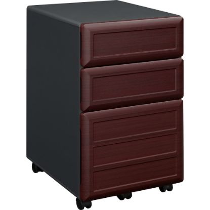 Picture of Ameriwood Home 18-3/10inD Vertical 3-Drawer Mobile File Cabinet, Cherry