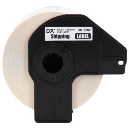 Picture of Brother Genuine DK-12023PK Die-Cut Shipping Paper Labels, 2-7/16in x 3-15/16in, White, 300 Labels Per Roll, Box Of 3 Rolls