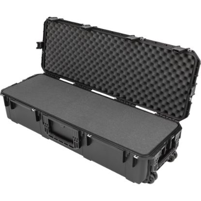 Picture of SKB Cases iSeries Protective Case With Layered Foam Interior With In-Line Skate-Style Wheels And Push-Button Release Pull Handle, 44-1/2inH x 14-1/2inW x 10inD, Black