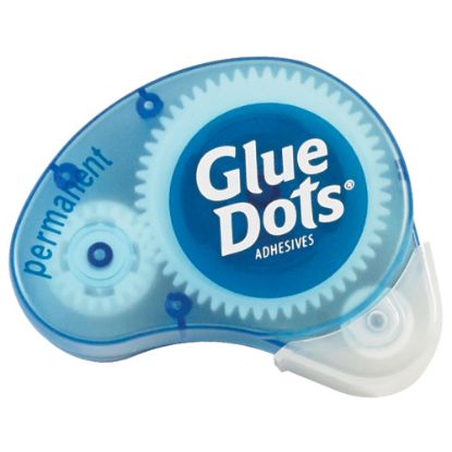 Picture of Glue Dots Dot N Go Dispensers, Permanent, Blue, Case Of 6