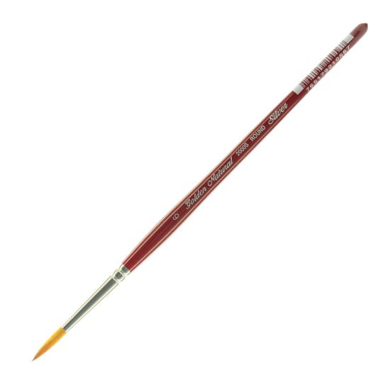 Picture of Silver Brush Golden Natural Series Paint Brush 2000S, Size 6, Round, Natural and Synthetic Blend, Red