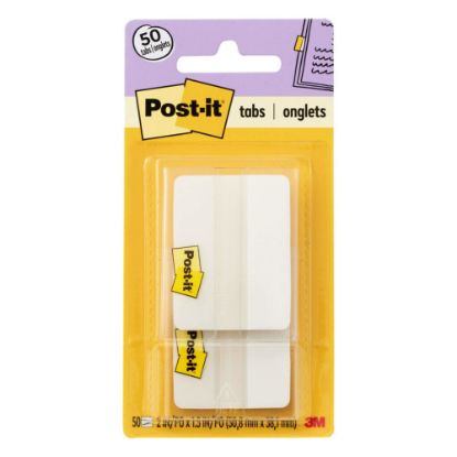 Picture of Post-it Durable Tabs, 2 in. x 1.5 in., Pack of 50 Tabs White