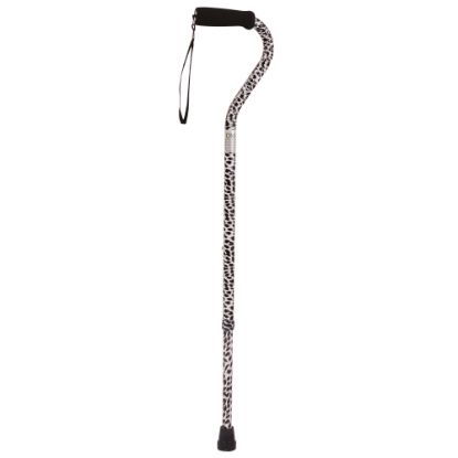 Picture of DMI Designer Adjustable Offset-Handle Aluminum Cane, 39in, Spotted