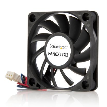 Picture of StarTech.com Replacement 60mm Ball Bearing CPU Case Fan - TX3 Connector - System fan kit - 60 mm - Add additional chassis cooling with a 60mm ball bearing fan - pc fan - computer case fan - 60mm fan - tx3 fan - 3 pin case fan