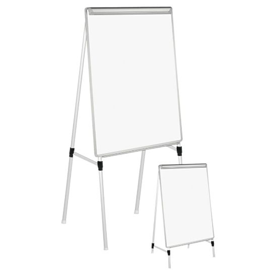 Picture of Universal Adjustable Melamine Dry-Erase Whiteboard, 41in x 29in, Aluminum Frame With Silver Finish