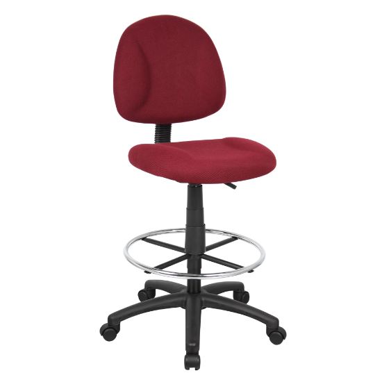 Picture of Boss Office Products Drafting Stool, No Arms, Burgundy/Chrome, B1615-BY