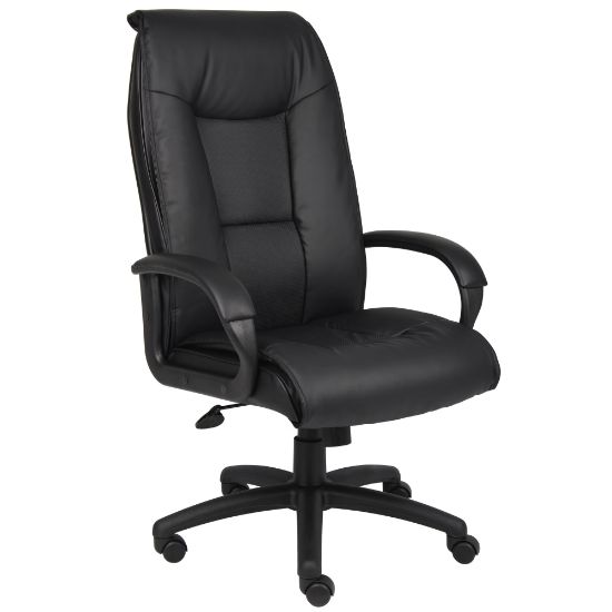 Picture of Boss Office Products Ergonomic Vinyl High-Back Chair, Black