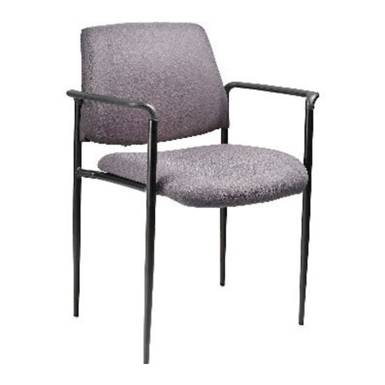 Picture of Boss Office Products Stackable Fabric Chair, Gray