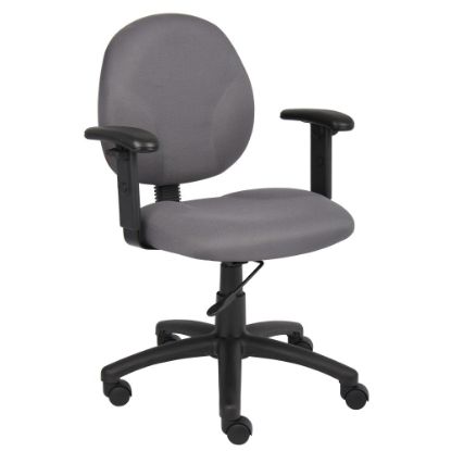 Picture of Boss Office Products Ergonomic Task Chair With Arms, Gray/Black