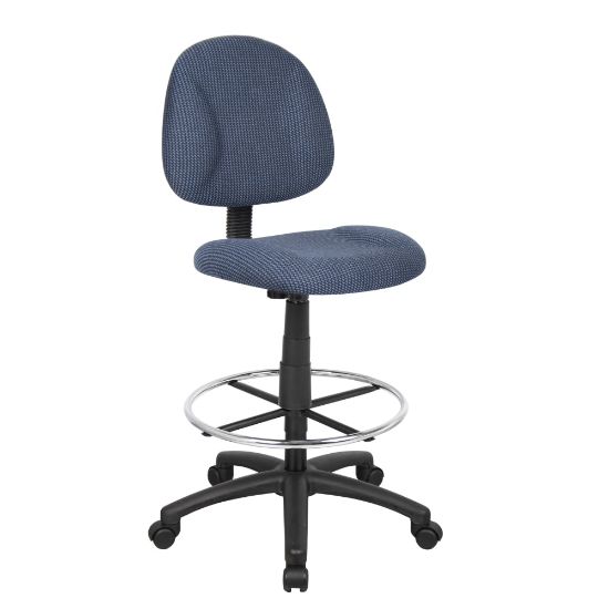 Picture of Boss Office Products Drafting Stool, No Arms, Blue/Chrome, B1615-BE