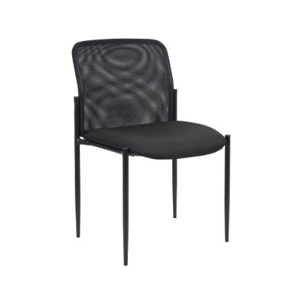 Picture of Boss Office Products Armless Mesh-Back Stackable Chair, Black