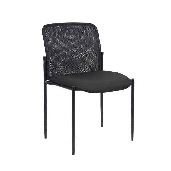 Picture of Boss Office Products Armless Mesh-Back Stackable Chair, Black