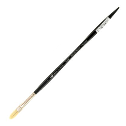 Picture of Winsor & Newton Artists Oil Paint Brush, Size 5, Filbert Bristle, Hog Hair, Black