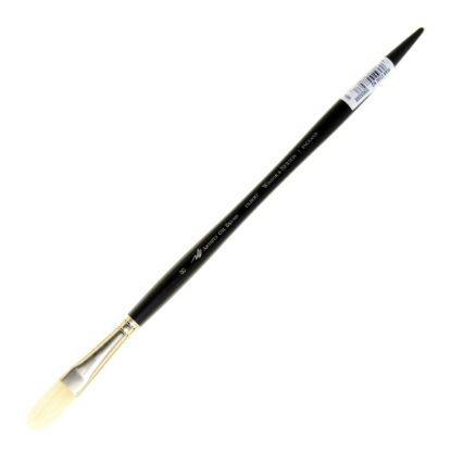 Picture of Winsor & Newton Artists Oil Paint Brush, Size 8, Filbert Bristle, Hog Hair, Black