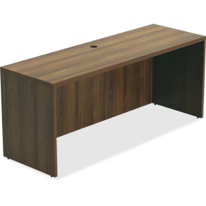 Picture of Lorell Chateau 72inW Credenza Computer Desk, Walnut