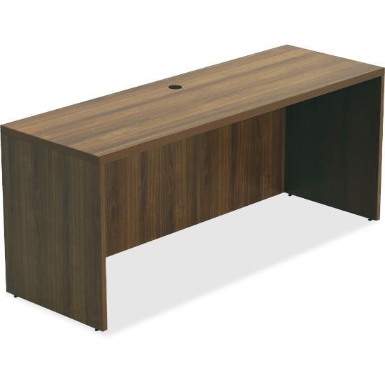 Picture of Lorell Chateau 72inW Credenza Computer Desk, Walnut