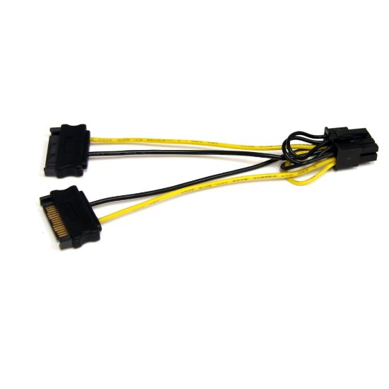 Picture of StarTech.com 6in SATA Power to 8 Pin PCI Express Video Card Power Cable Adapter