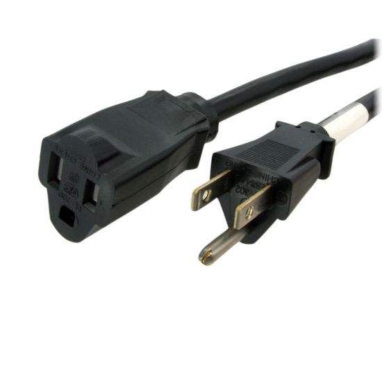 Picture of StarTech 20 ft Power Cord Extension - NEMA 5-15R to NEMA 5-15P