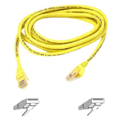 Picture of Belkin Cat5e Cable - RJ-45 Male - RJ-45 Male - 15ft - Yellow