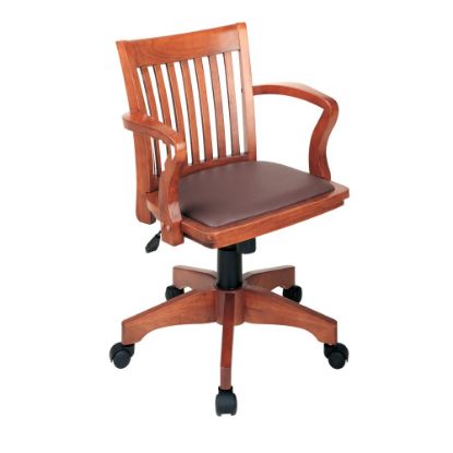 Picture of OSP Designs Deluxe Bankers Chair, Brown/Fruitwood