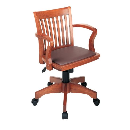 Picture of OSP Designs Deluxe Bankers Chair, Brown/Fruitwood