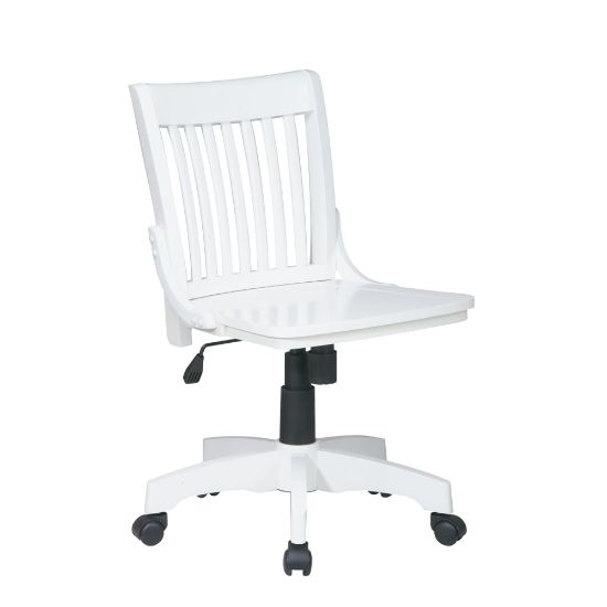 Picture of OSP Designs Armless Wood Bankers Chair, White