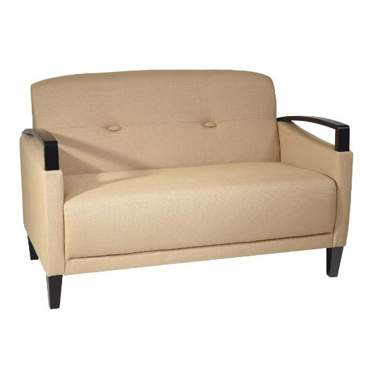 Picture of Ave Six Main Street Loveseat, Woven Wheat/Espresso