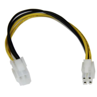 Picture of StarTech.com 8in ATX12V 4 Pin P4 CPU Power Extension - Extend the reach of your ATX12V power supply CPU power connector by 8in