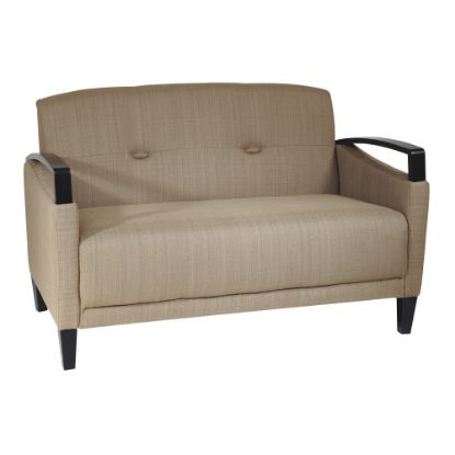 Picture of Office Star Ave Six Main Street Loveseat, Green/Espresso