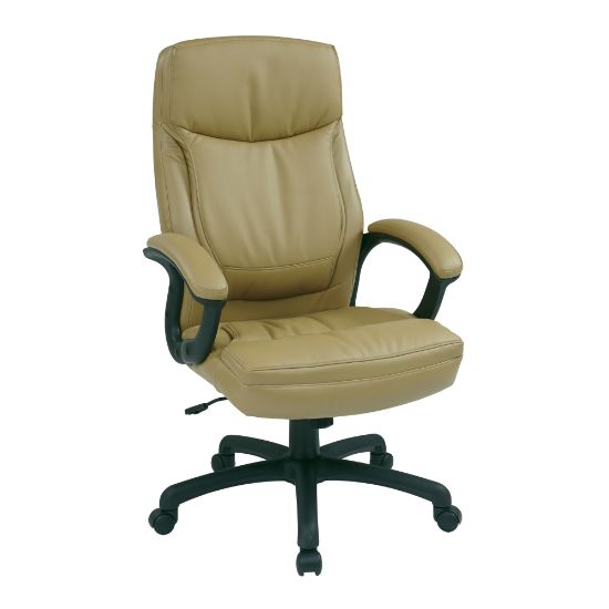 Picture of Office Star Work Smart Eco Bonded Leather High-Back Chair, Tan